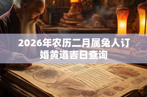 2026年农历二月属兔人订婚黄道吉日查询