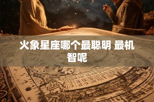 火象星座哪个最聪明 最机智呢
