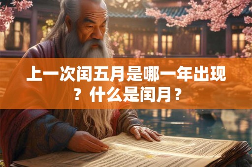 上一次闰五月是哪一年出现？什么是闰月？