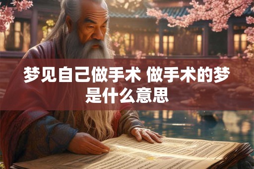 梦见自己做手术 做手术的梦是什么意思