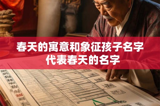 春天的寓意和象征孩子名字  代表春天的名字