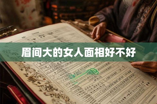 眉间大的女人面相好不好