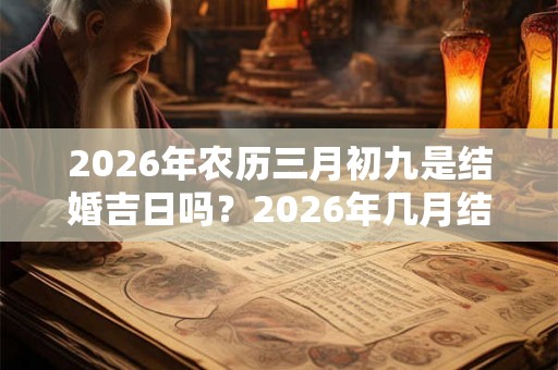 2026年农历三月初九是结婚吉日吗？2026年几月结婚最合适？