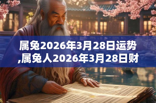 属兔2026年3月28日运势,属兔人2026年3月28日财运,生肖兔2026年3月28日运势