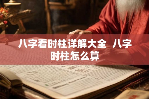 八字看时柱详解大全  八字时柱怎么算