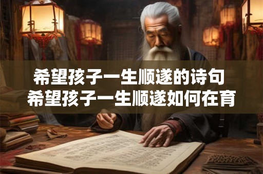 希望孩子一生顺遂的诗句 希望孩子一生顺遂如何在育儿中做到