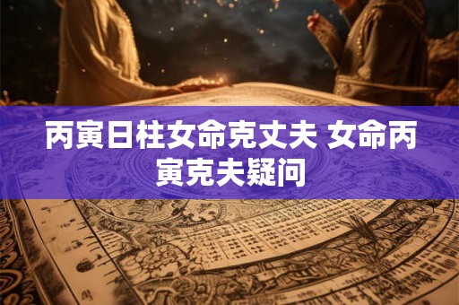 丙寅日柱女命克丈夫 女命丙寅克夫疑问