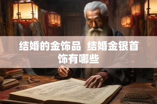 结婚的金饰品  结婚金银首饰有哪些