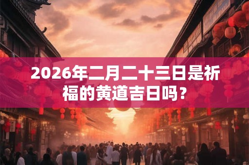 2026年二月二十三日是祈福的黄道吉日吗？