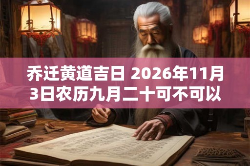 乔迁黄道吉日 2026年11月3日农历九月二十可不可以迁居 乔迁黄道吉日 2026年11月3日农历九月二十可不可以迁居