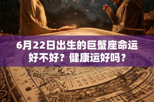 6月22日出生的巨蟹座命运好不好？健康运好吗？