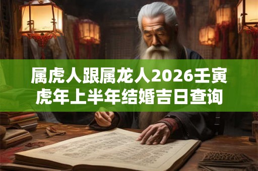 属虎人跟属龙人2026壬寅虎年上半年结婚吉日查询