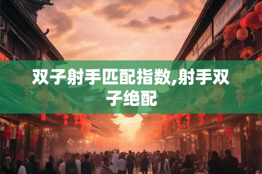 双子射手匹配指数,射手双子绝配