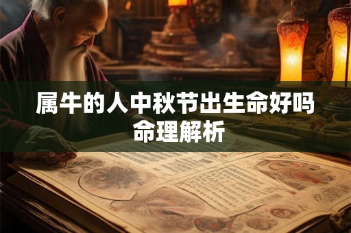 属牛的人中秋节出生命好吗 命理解析