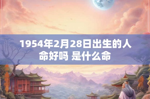 1954年2月28日出生的人命好吗 是什么命