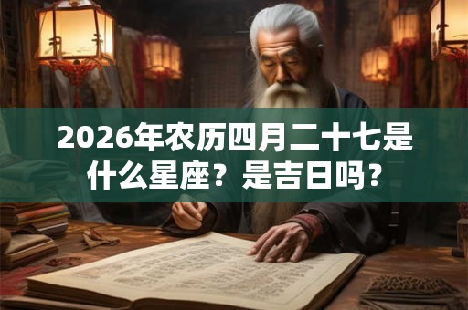 2026年农历四月二十七是什么星座?是吉日吗? 2026年农历四月二十七是什么星座?是吉日吗?