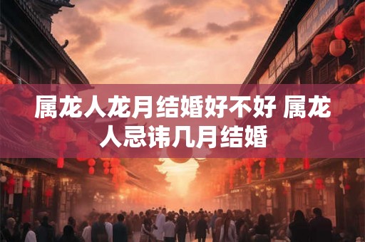 属龙人龙月结婚好不好 属龙人忌讳几月结婚