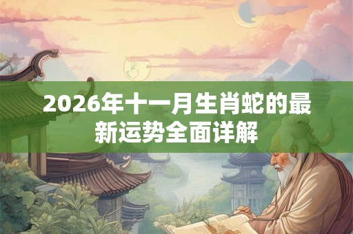 2026年十一月生肖蛇的最新运势全面详解