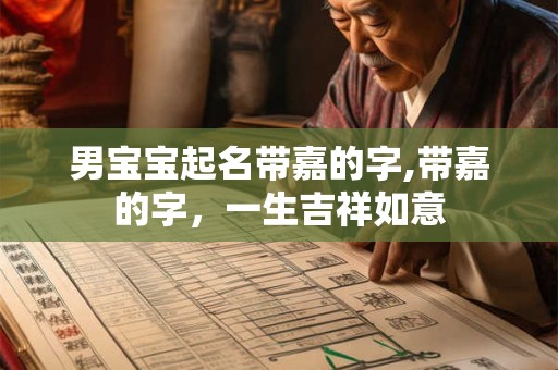 男宝宝起名带嘉的字,带嘉的字，一生吉祥如意