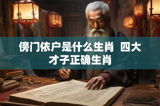傍门依户是什么生肖 四大才子正确生肖 傍门依户是什么生肖 四大才子正确生肖