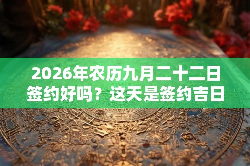 2026年农历九月二十二日签约好吗?这天是签约吉日吗? 2026年农历九月二十二日签约好吗?这天是签约吉日吗?