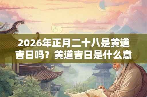 2026年正月二十八是黄道吉日吗？黄道吉日是什么意思？
