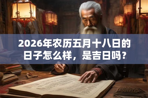 2026年农历五月十八日的日子怎么样，是吉日吗？