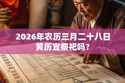 2026年农历三月二十八日黄历宜祭祀吗？