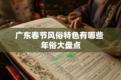 广东春节风俗特色有哪些 年俗大盘点