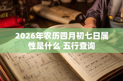 2026年农历四月初七日属性是什么 五行查询