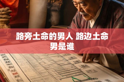 路旁土命的男人 路边土命男是谁