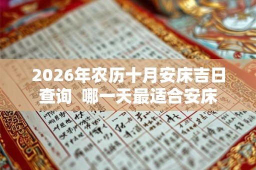 2026年农历十月安床吉日查询  哪一天最适合安床
