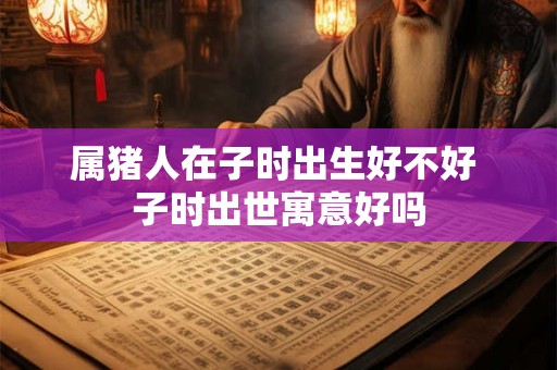 属猪人在子时出生好不好 子时出世寓意好吗