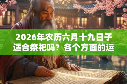 2026年农历六月十九日子适合祭祀吗?各个方面的运势? 2026年农历六月十九日子适合祭祀吗?各个方面的运势?
