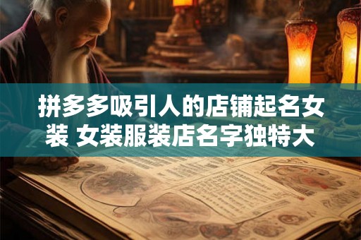 拼多多吸引人的店铺起名女装 女装服装店名字独特大气