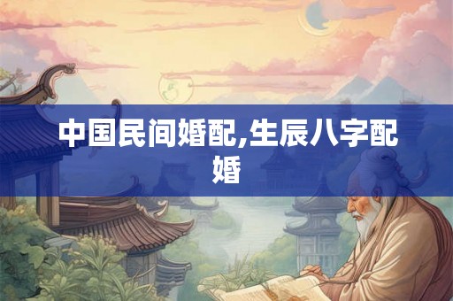 中国民间婚配,生辰八字配婚