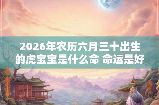2026年农历六月三十出生的虎宝宝是什么命 命运是好是坏