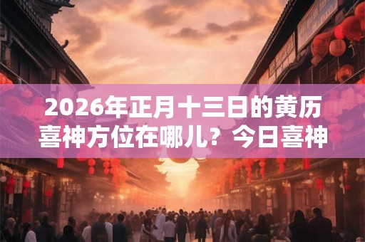 2026年正月十三日的黄历喜神方位在哪儿？今日喜神