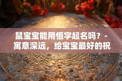 鼠宝宝能用恒字起名吗？- 寓意深远，给宝宝最好的祝福