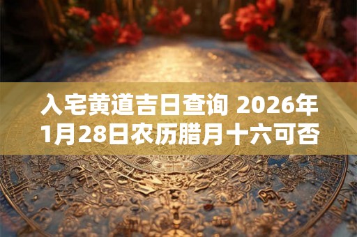入宅黄道吉日查询 2026年1月28日农历腊月十六可否