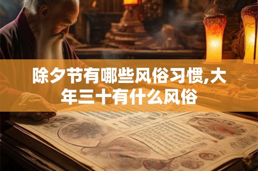 除夕节有哪些风俗习惯,大年三十有什么风俗