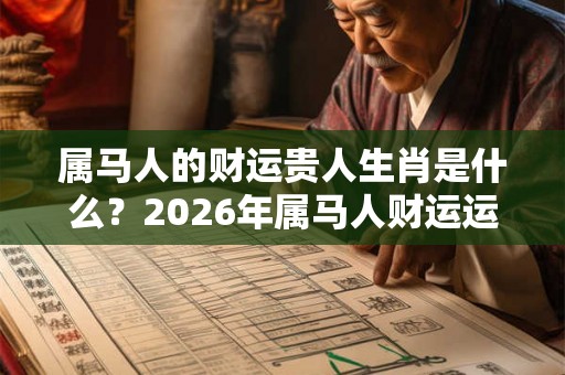 属马人的财运贵人生肖是什么？2026年属马人财运运势？