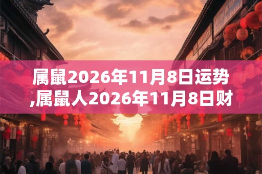 属鼠2026年11月8日运势,属鼠人2026年11月8日财运,生肖鼠2026年11月8日运势