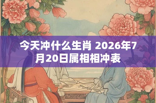 今天冲什么生肖 2026年7月20日属相相冲表 今天冲什么生肖 2026年7月20日属相相冲表