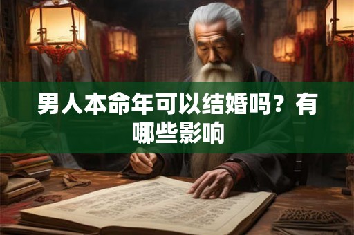 男人本命年可以结婚吗？有哪些影响