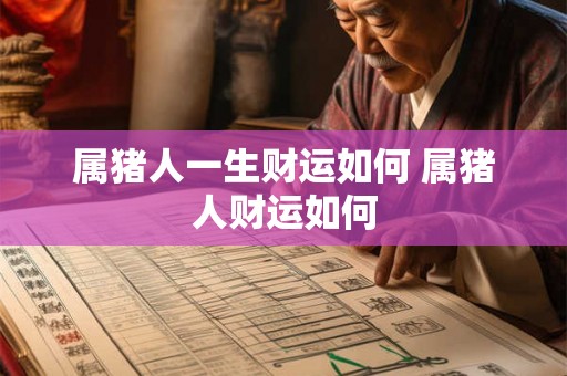 属猪人一生财运如何 属猪人财运如何 属猪人一生财运如何 属猪人财运如何