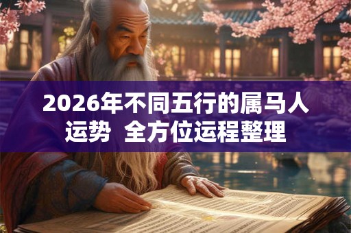 2026年不同五行的属马人运势  全方位运程整理