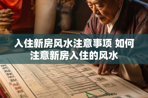入住新房风水注意事项 如何注意新房入住的风水