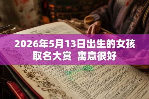 2026年5月13日出生的女孩取名大赏  寓意很好