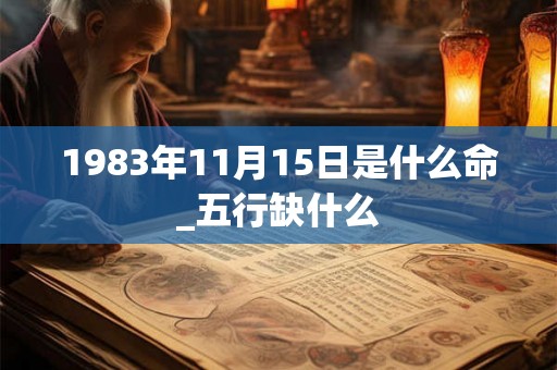 1983年11月15日是什么命_五行缺什么